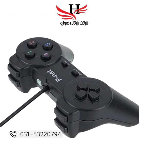 گیم پد تک ساده پی نت P‑NET X.1 دسته بازی USB مناسب کامپیوتر و لپ‌تاپ با طراحی اقتصادی | فروش عمده از نمایندگی رسمی هیوارو در شهرضا اصفهان و تهران